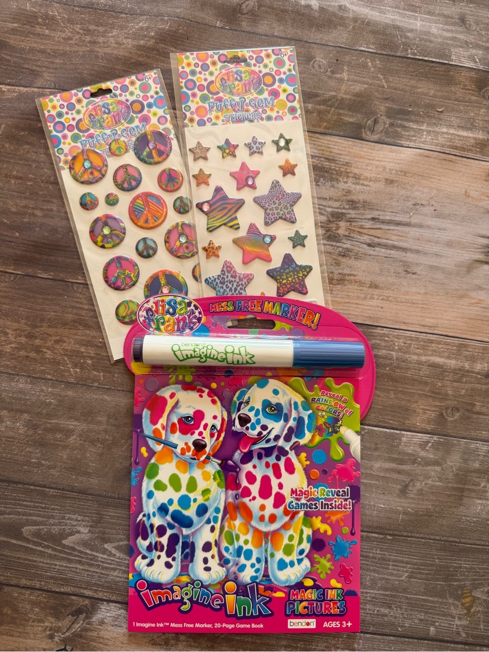 Lisa Frank imagine ink pad plus 2 sticker sheets